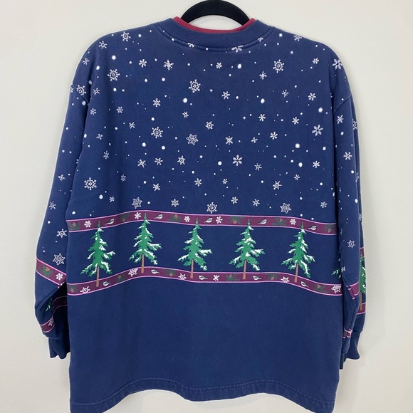 Vintage winter scene sweater coat! - Picture 4 of 4